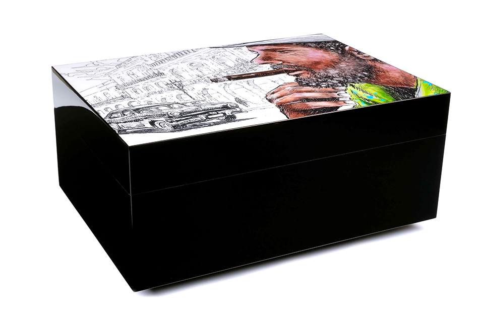 Хьюмидор Gentili на 50 сигар SV50-Black-Cuban-Smoker